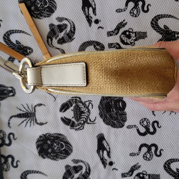 Coach burlap Demi Bumblebee shoulder bag - Picture 7 of 15